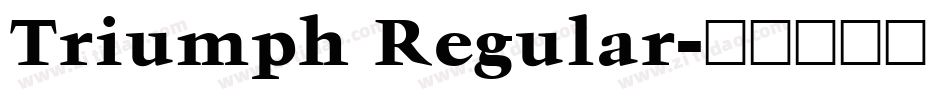 Triumph Regular字体转换